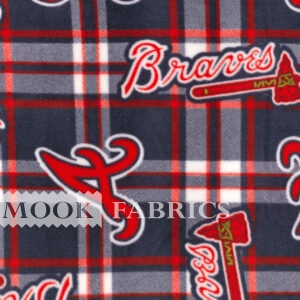 Fleece St. Louis Cardinals MLB Baseball Plaid Fleece Fabric Print