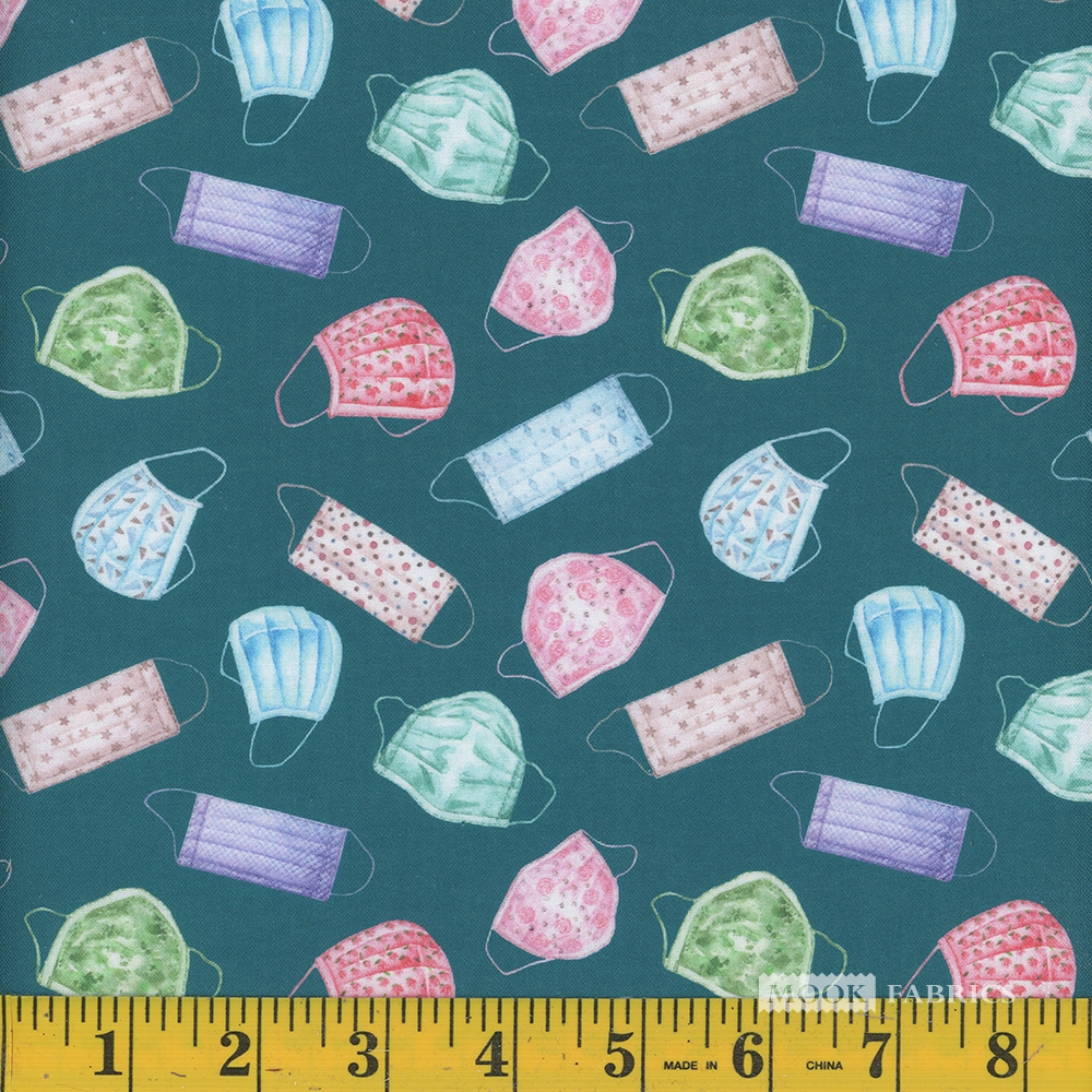 ITEM #110828 – COTTON 100%, MASK VECTOR – 1 TEAL