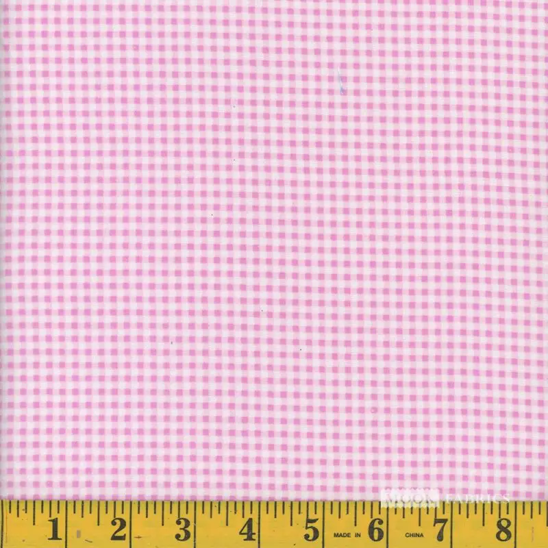 Pink Gingham Fabric 