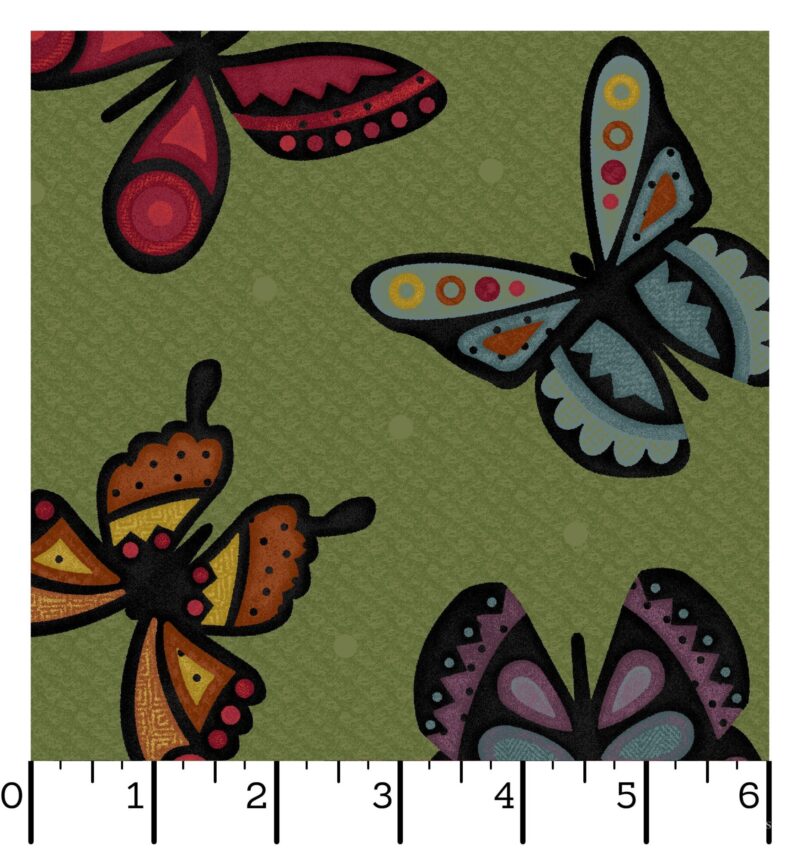 Green Butterfly Rayon Spandex