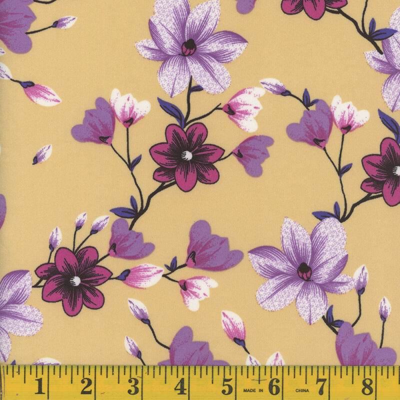 Pink and Navy Floral Fabric by the Yard. Quilting Cotton, Organic Knit,  Jersey or Minky Girl Nursery Fabric, Blush, Blue, Watercolor Florals -   Denmark